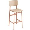 Muuto LOFT Hoker - Stołek Barowy 75 cm Różowy/Dębowy (Dusty Rose)